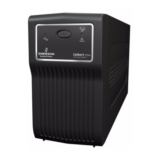 Emerson Liebert PSA Quick Start Manual