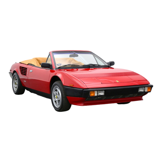 Ferrari Mondial Cabriolet Owner's Manual