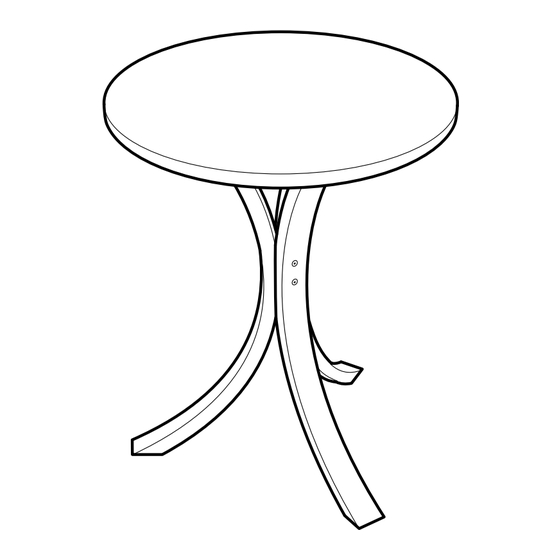 IKEA FORNBRO PEDESTAL TABLE 18" Instructions