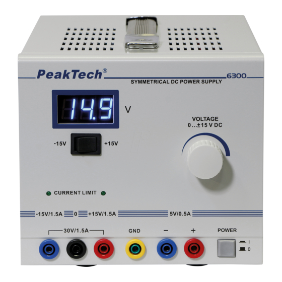 PeakTech 6300 Operation Manual