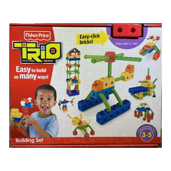 Fisher Trio Blocks R2499 Airplane Building Set Complete Instructions for sale online 