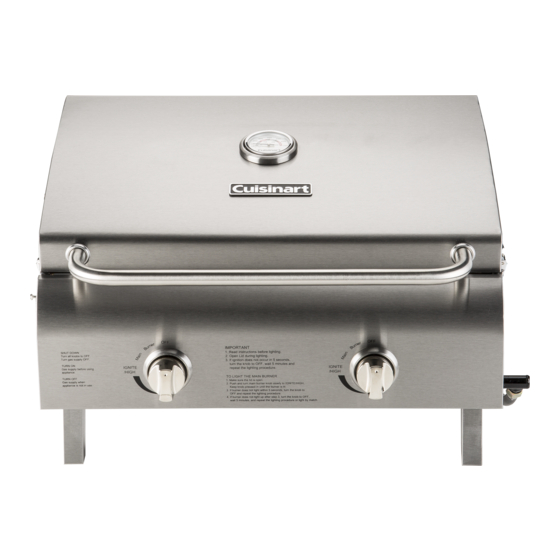 CUISINART CHEF’S STYLE CGG306 ASSEMBLY AND OPERATING INSTRUCTIONS