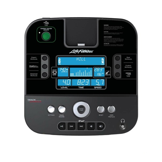 LIFE FITNESS TRACK CONSOLE OWNER'S MANUAL Pdf Download ManualsLib