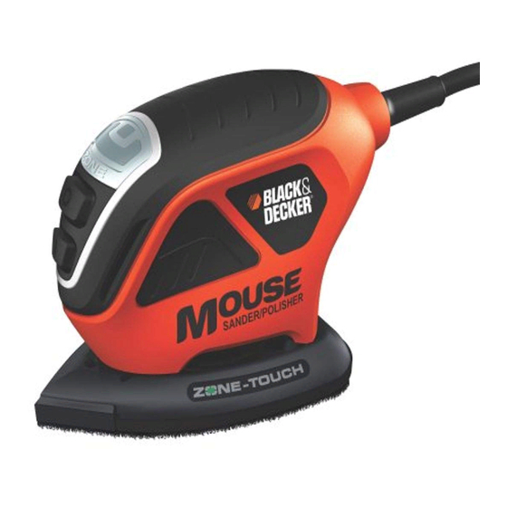 BLACK & DECKER MS800 Mouse Detail Sander Polisher, Hook &