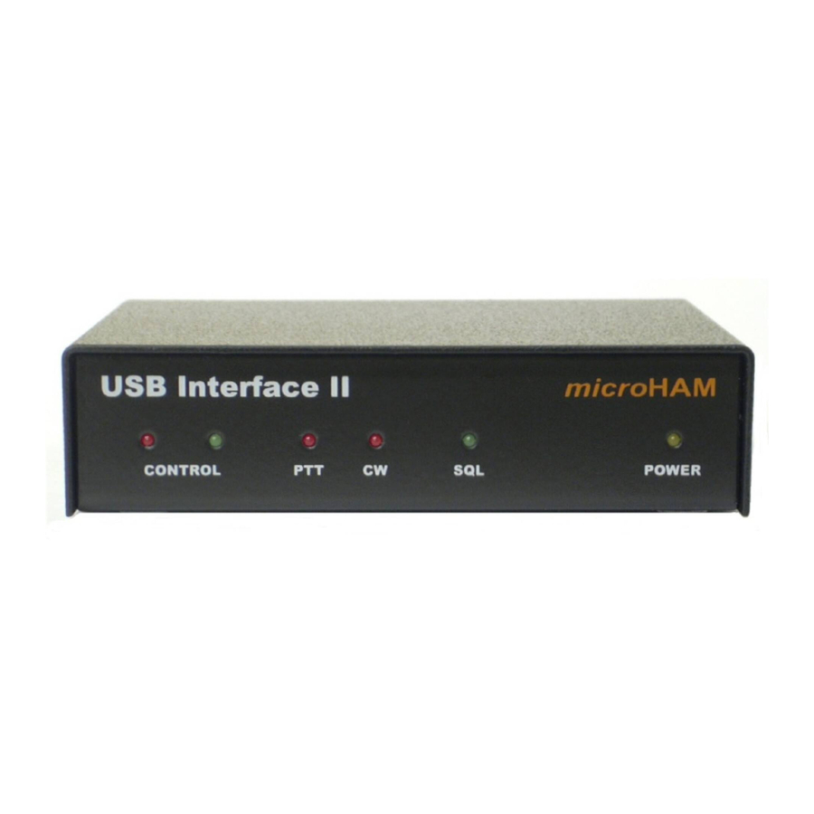 microHAM USB Interface II Manuals
