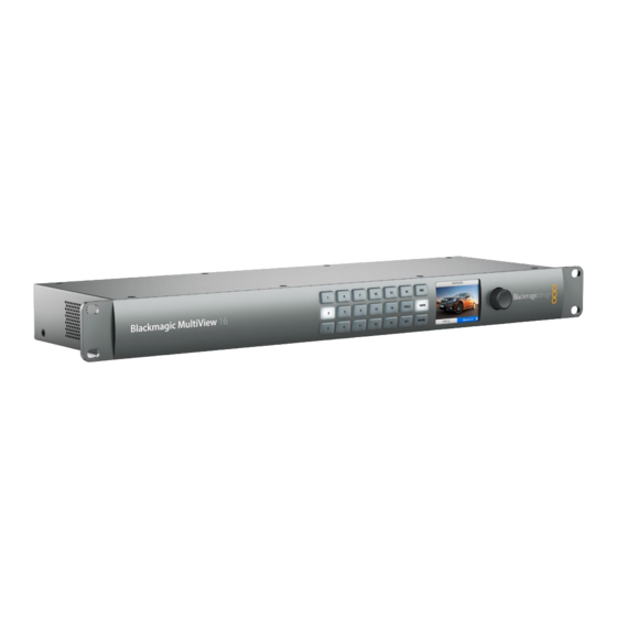 Blackmagicdesign MultiView 16 Manuals
