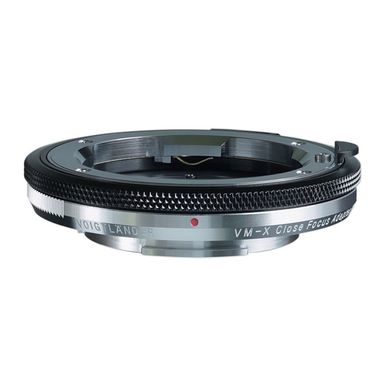 VOIGTLANDER VM-X Close Focus Adapter Instruction Manual