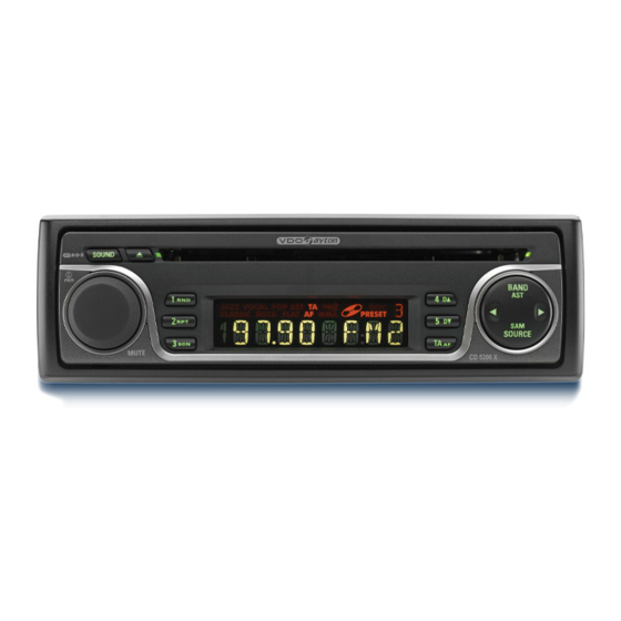 VDO CD 5206 X User Manual