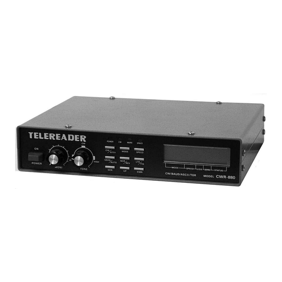 TELEREADER CWR-880 Operating Instructions Manual
