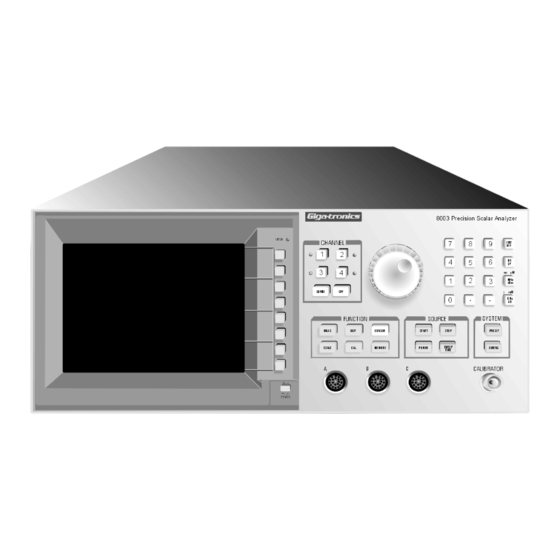 Giga-tronics 8003 Operation Manual