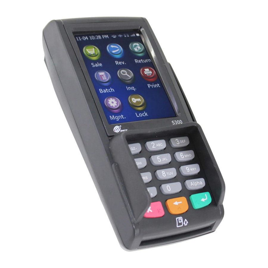 PAX S300 Quick Reference Manual