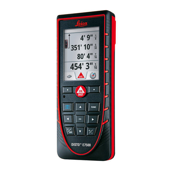 Leica Geosystems Leica DISTO E7500 Quick Start User Manual