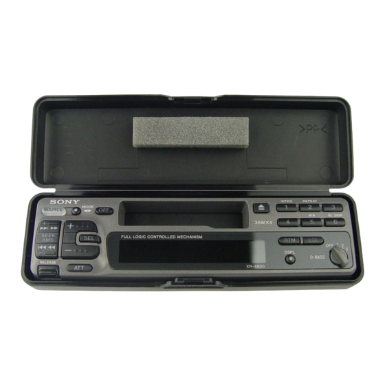 Sony XR-4800 Service Manual