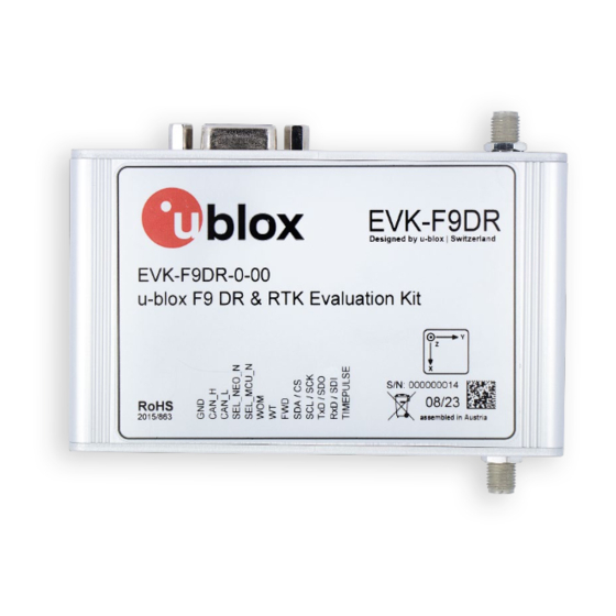 Ublox EVK-F9DR Manuals