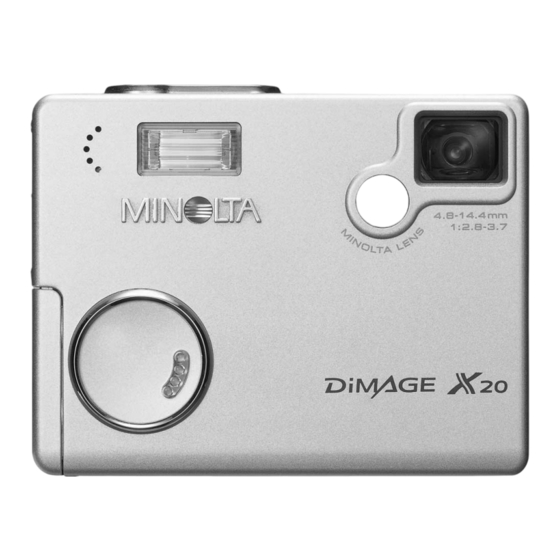 Minolta Dimage X20 Instruction Manual