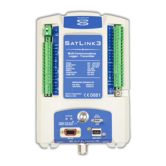 Sutron Satlink 3 Operation & Maintenance Manual