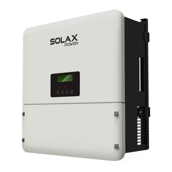 SolaX Power X1-Hybrid Quick Installation Manual