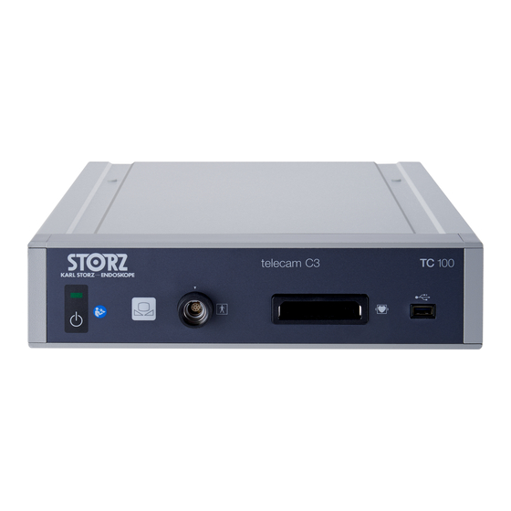 Storz TC100 Instructions For Use Manual