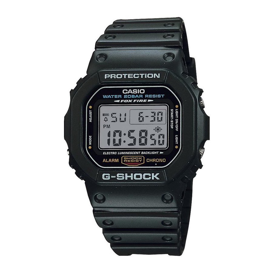 CASIO G-SHOCK DW5-600 - Digital Watch Manual
