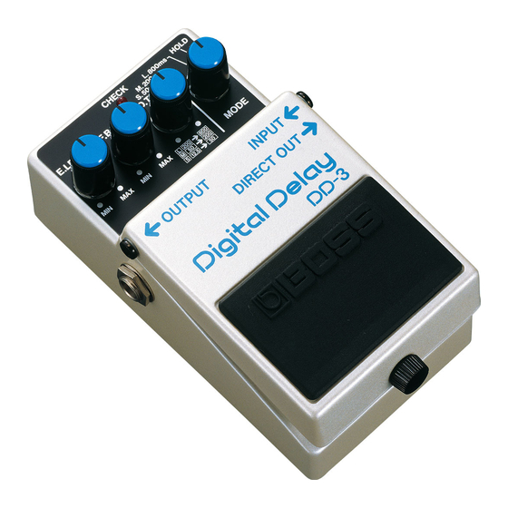 Boss DD-3 Digital Delay Instructions Manual