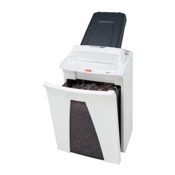 HSM SECURIO AF300L4 Micro-cut Shredder Manuals