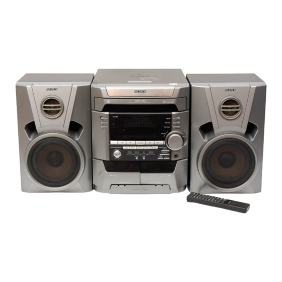 Sony MHC-DX3 Operating Instructions Manual