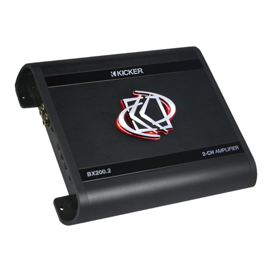 Kicker BX200.2 2-Channel Amplifier Manuals
