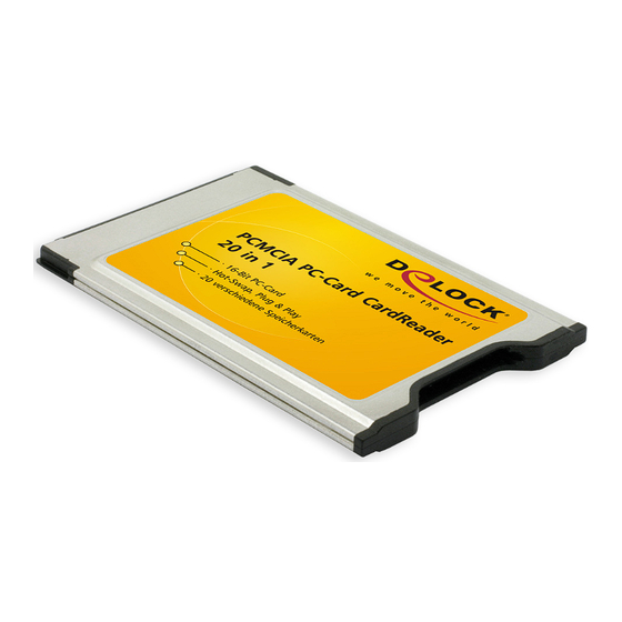 DeLOCK PCMCIA PC-Card User Manual