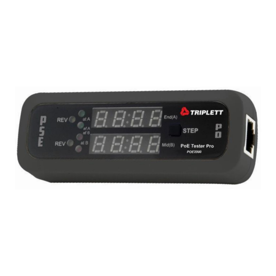 Triplett POE2000 Pro User Manual