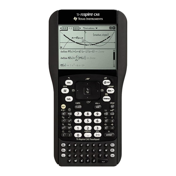 Texas Instruments TI-Nspire Reference Manual