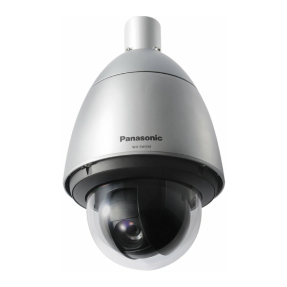 Panasonic WV-SW598 Installation Manual