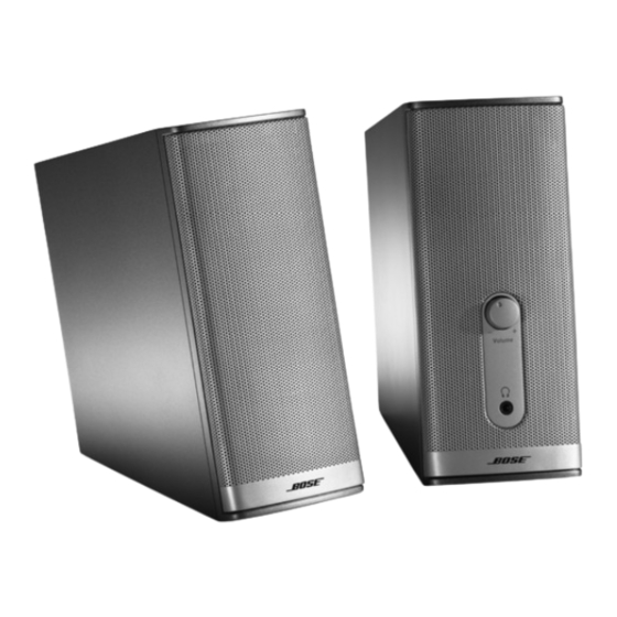 Bose Companion 2 Series II Quick Setup Manual And Safety Information