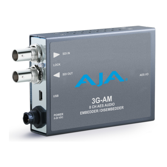 AJA 3G-AM Installation And Operation Manual