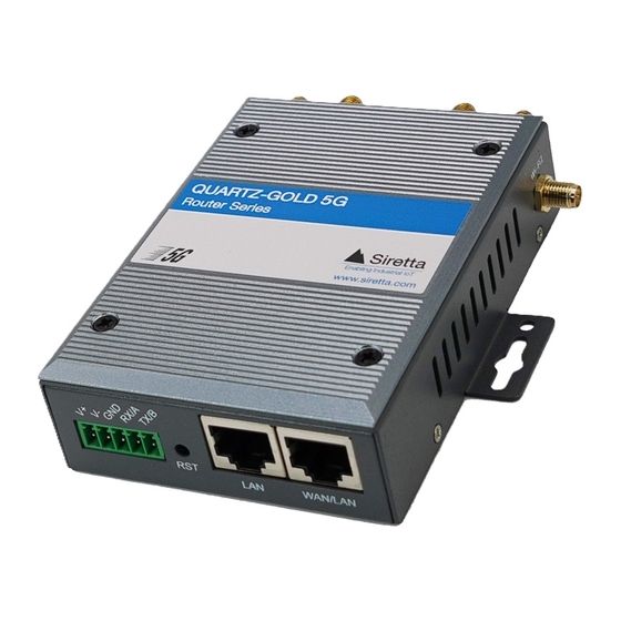 SIRETTA QUARTZ-GOLD-5G Hardware Reference Manual
