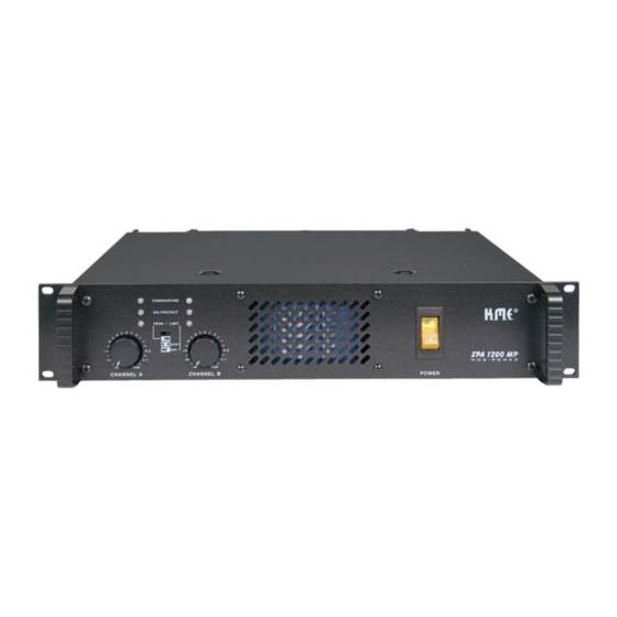 K.M.E. SPA 1200 MP User Manual