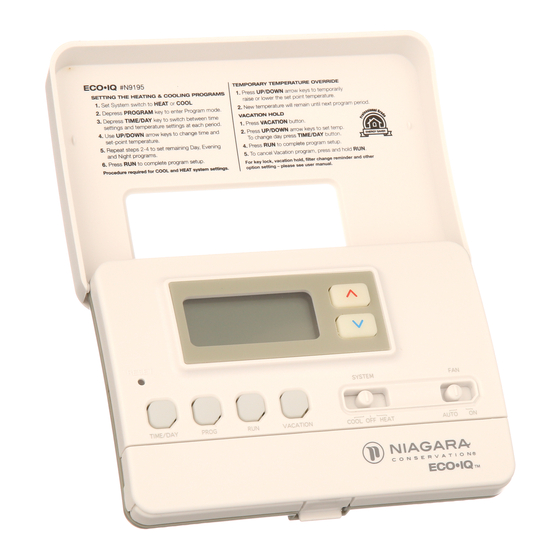 Niagara ECO-IQ N9195 Installation & Operating Instructions Manual