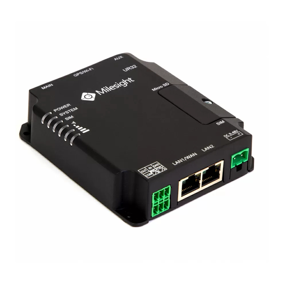 Milesight UR32 Quick Start Manual