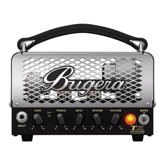Bugera T5 INFINIUM Quick Start Manual