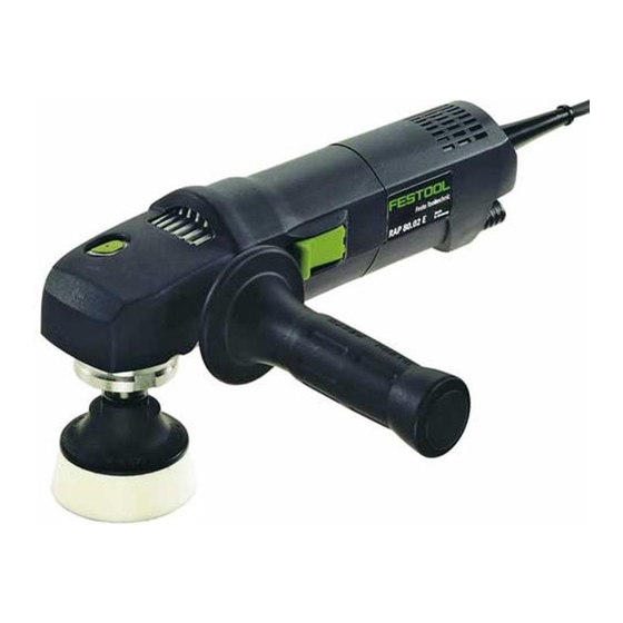 Festool Rap 80.02 E Operating Instructions Manual