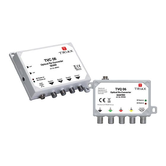 Triax TVC 06 Quad User Manual