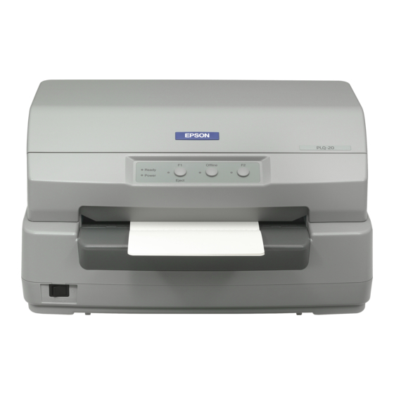 Epson C11C560111 - PLQ 20 B/W Dot-matrix Printer User Manual