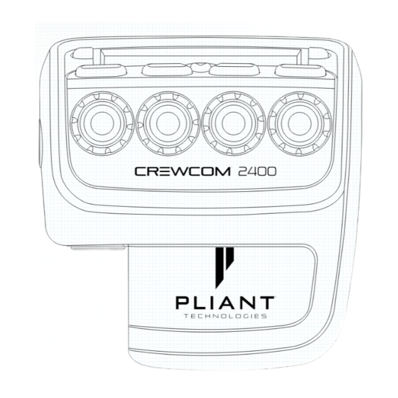 Pliant CrewCom CRP-44-900 Operating Manual