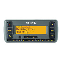Sirius Satellite Radio Satellite Radio Plug-n-Play AM/FM SV3 Installation And User Manual
