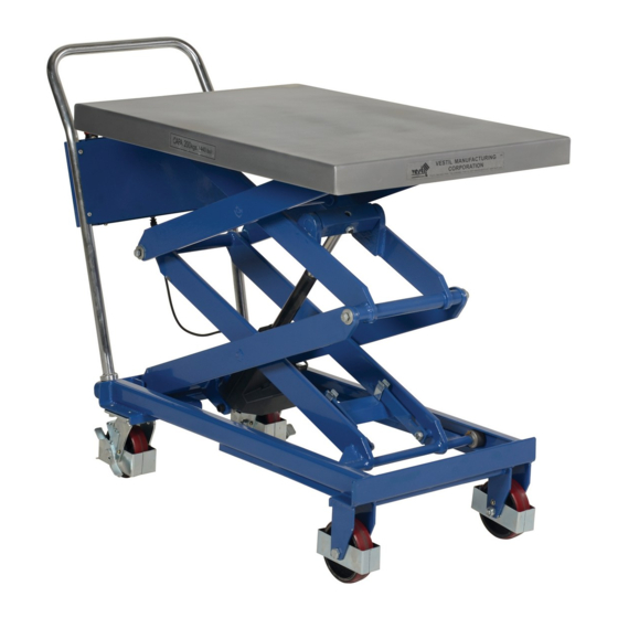 Vestil CART-400-D-LA Instruction Manual