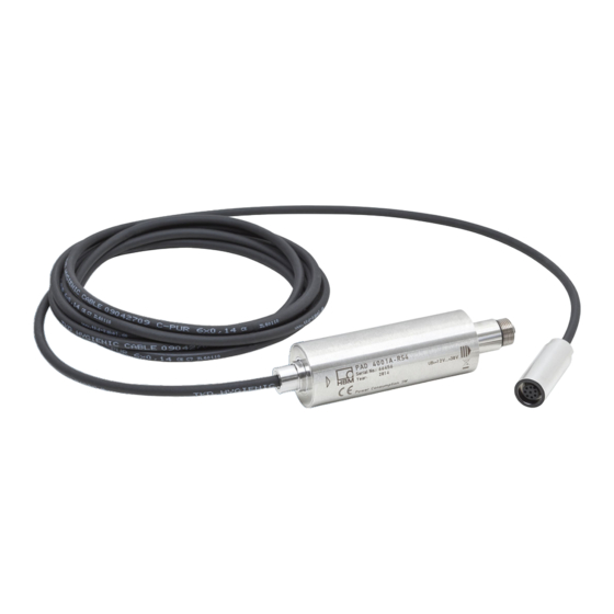 User Manuals: HBK PAD4001A Transducer Electronics