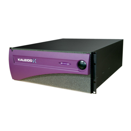 Belden Grass Valley Kaleido-X 4RU Installation & Service Manual
