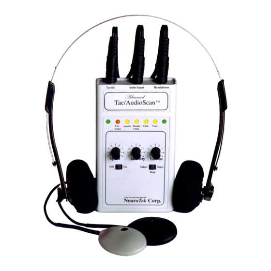 NeuroTek Advanced Tac/AudioScan Operating Instructions