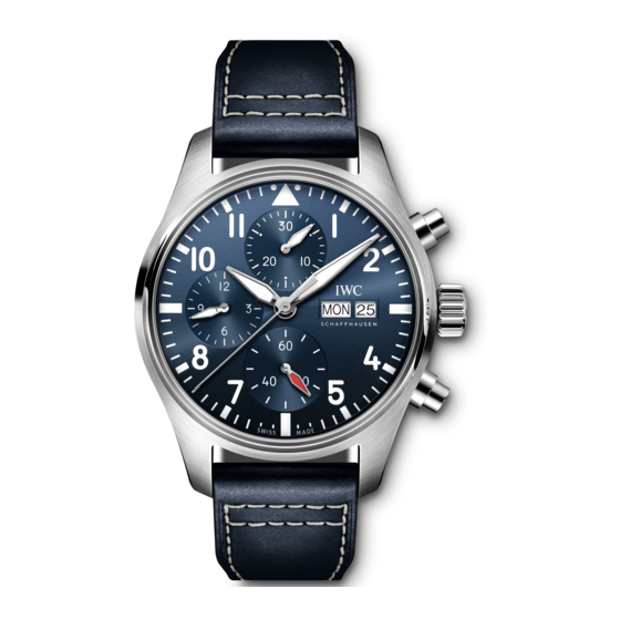 iwc PILOT'S WATCH CHRONOGRAPH Operating Instructions Manual