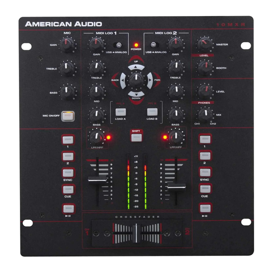 American Audio MIDILOG 10MXR User Manual And Reference Manual