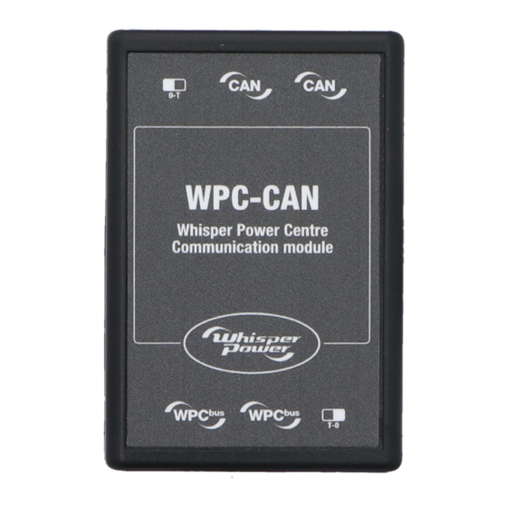 WhisperPower WPC-CAN Recording Equipment Manuals